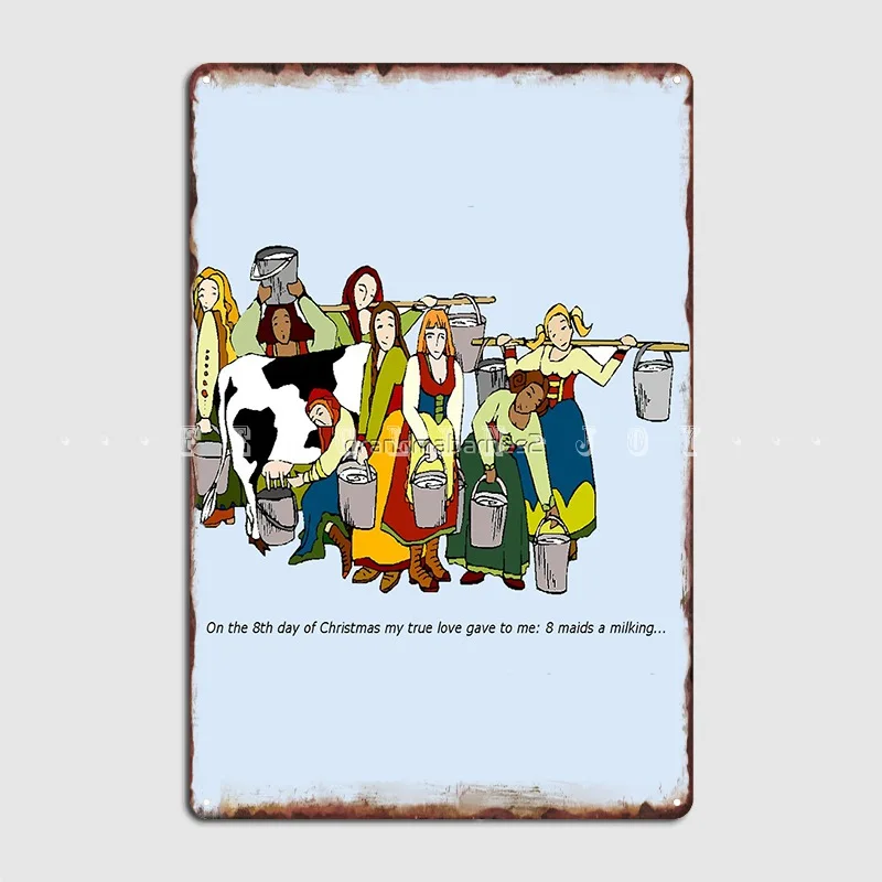 

На восьмой день рождества металлический знак для вечерние Настенный декор кинотеатр гараж настроить жестяной знак плакат