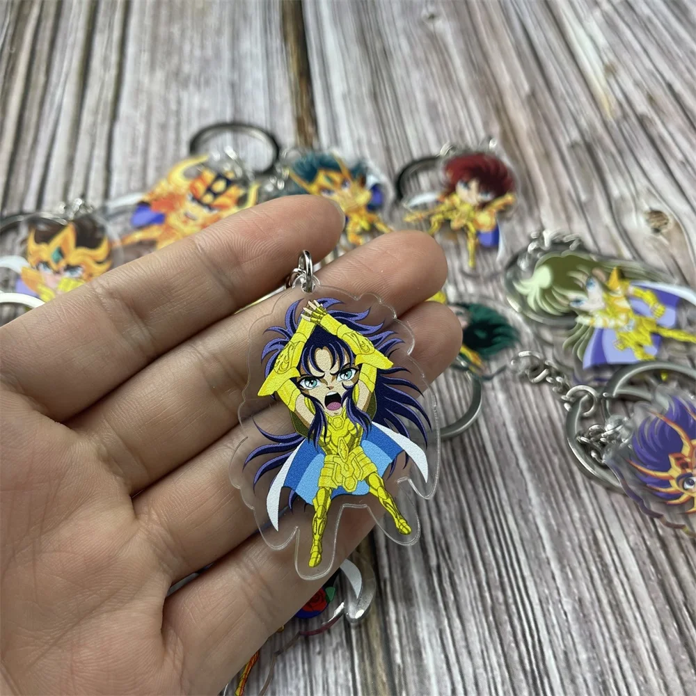 Аниме святая Сейя мистическая одежда ключевая цепь кулон Зодиака золото-Косплэй