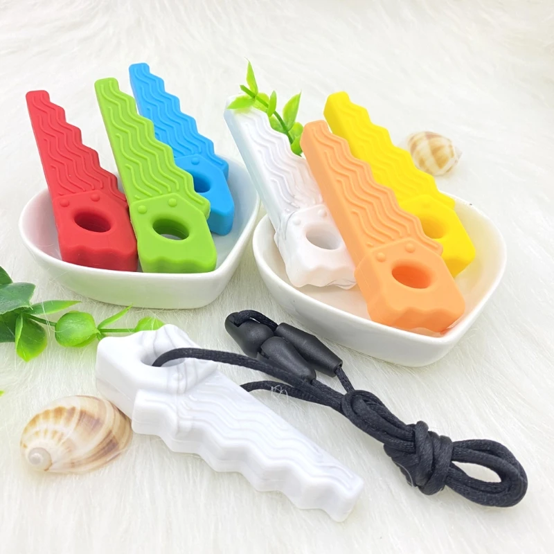 

6 Pcs Sensory Chew Necklace Boys Girls Kids Teething Toys Chewing Pendant Silicone Teether for Autism,Teething,ADHD