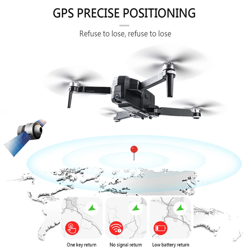 Профессиональный Дрон SJRC F11 с GPS Wi-Fi бесщеточный Радиоуправляемый время полета 25