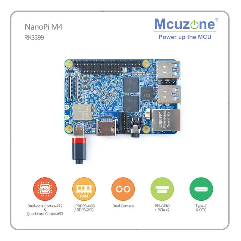 FriendlyELEC NanoPi M4 2 ГБ DDR3 Rockchip RK3399 SoC 4G и 5G двухдиапазонный WiFi + Bluetooth 4 1 Поддержка Ubuntu Android
