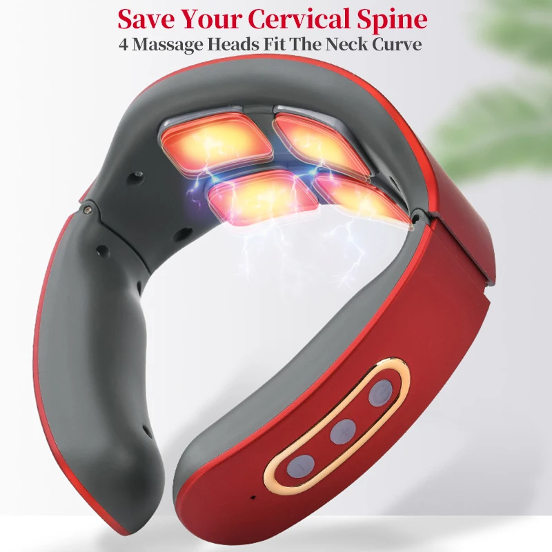 

Smart Electric Neck Massager Wireless Shoulder Body Massager 6 Modes Magnetic Therapy Pulse Pain Relief Health Care Tool Machine