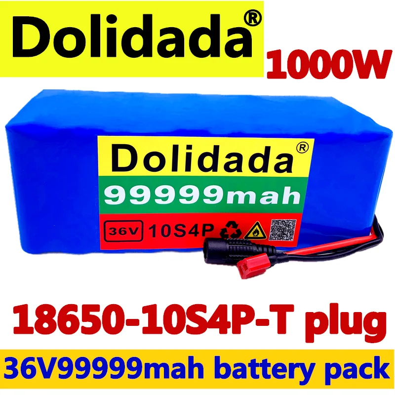 

36V10S4P 99999mah 1000W high power and capacity 42V18650 lithium battery pack ebike electric bicycle bicycle scooter 9.99mah BMS