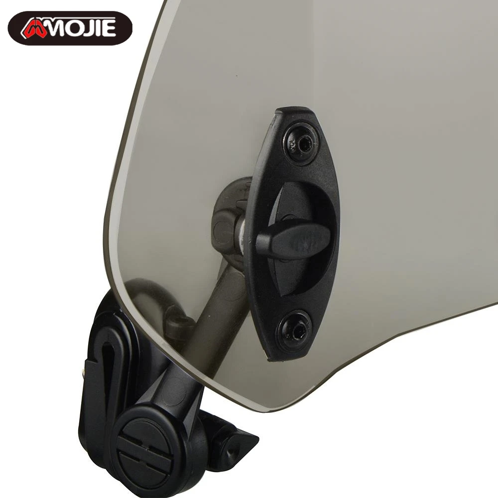 

Universal For BMW KAWASAKI YAMAHA HONDA SUZUKI Motorcycle Windshield Extension Adjustable Spoiler Clamp-On Windscreen Deflector