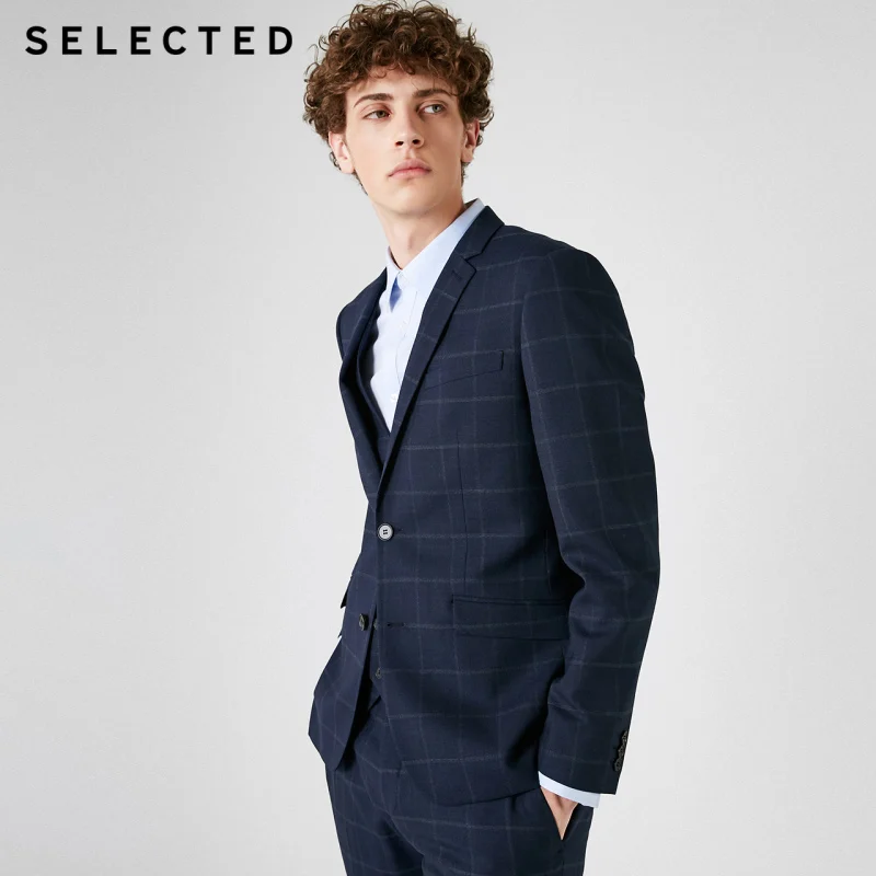 Выбранный мужской Клетчатый блейзер для досуга новый стиль деловая Повседневная