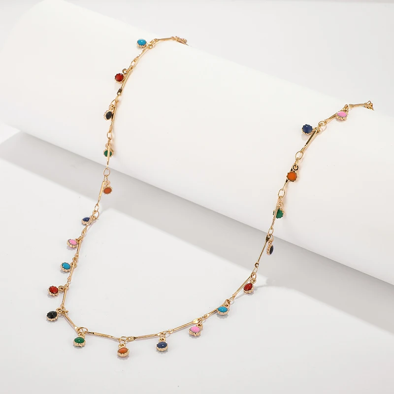 

Color Sun Flower Necklace Clavicle Chain New Simple Fashion Jewelry for Women