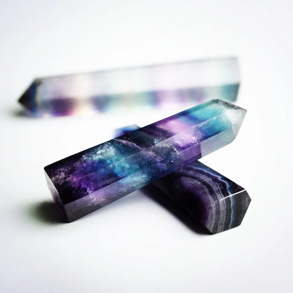 Натуральная флюоритовая Хрустальная цветная полосатая флюоритовый кварц