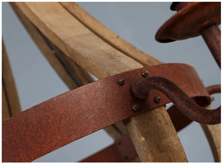 

New New style American personality retro club cafe chandelier Wooden light creative restaurant Nordic Iron Bar lamp