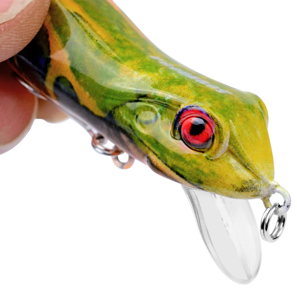 

4cm 9.5g Wobblers Artificial Bait Frog Fishing Lures Pencil Lightning Frog Road Lure Plastic Fishing Bait with Hook Soft Lures