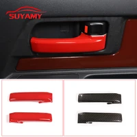 for toyota fj cruiser 07 22 protective cover for inner handle of automobile door carbon fiber interior modification accessories