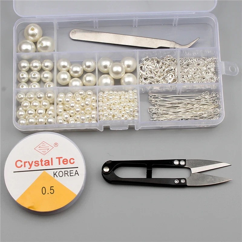 

602pcs Imitation Pearl Beads Acrylic Loose Spacer Beads For Diy Jewelry Making Handmade Necklace Bracelet Accessories