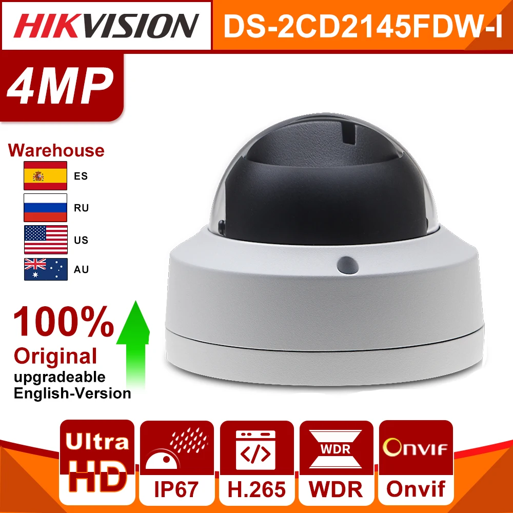 Hikvision оригинальная DS 2CD2145FWD I PoE ip камера 4MP сетевая CCTV безопасности IR30 IP67 слот для sd