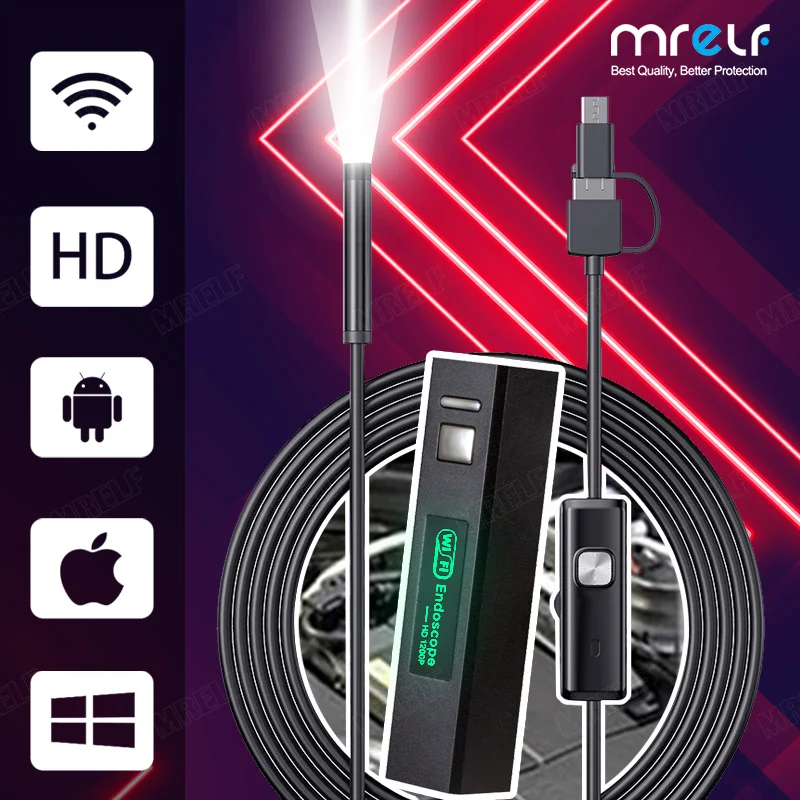 USB эндоскоп с гибким зондом для осмотра|Камеры видеонаблюдения| |