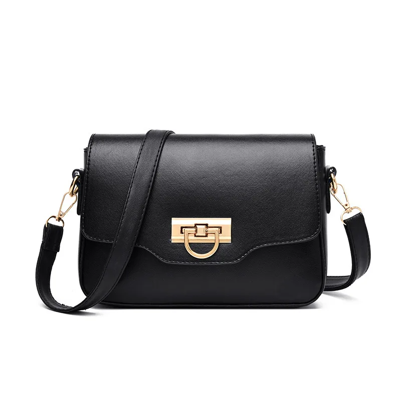 

Fashion D-Type Buckle PU Leather Small Crossbody Bags for Women 2021 Summer New Handbag Luxury Designer Shoulder Bag