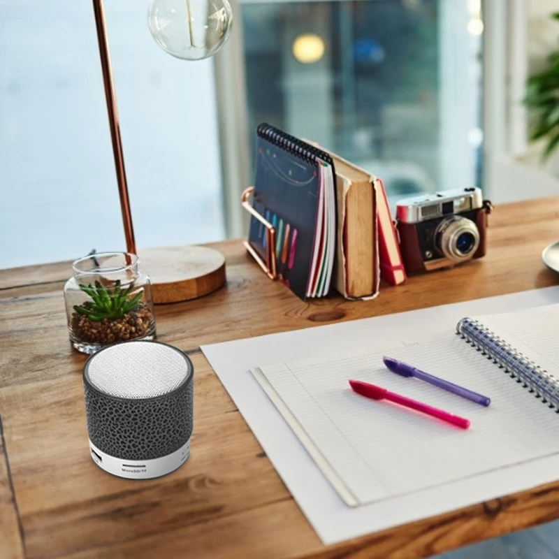 Bluetooth колонка мини динамик беспроводной громкий со светодиодной подсветкой TF