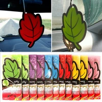 6pcs car hanging leaf perfume samll pendant decor vanilla fragrance auto home toilet universal air freshener