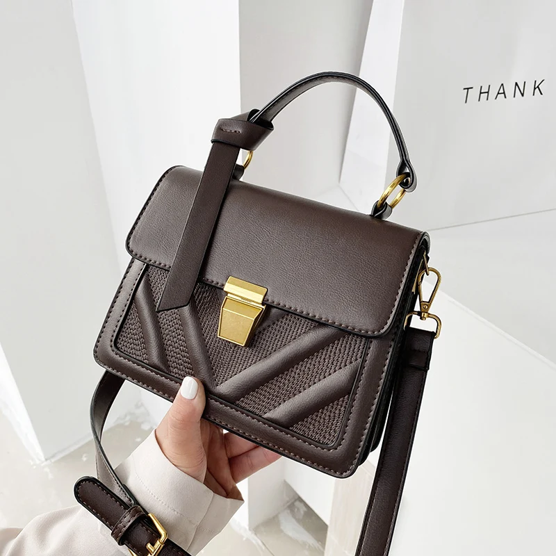 

SWDF Mini PU Leather Crossbody Bags for Women 2021 Branded Simple Style Shoulder Handbags Sac Female Travel Cross Body Bag Totes