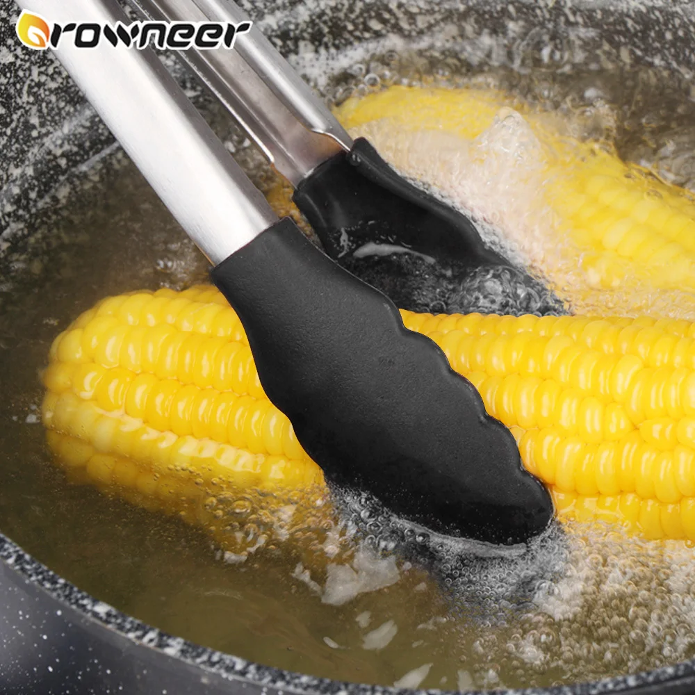 Силиконовый пищевой зажим кулиные нарцы нескользящий для барбекю салата высокая