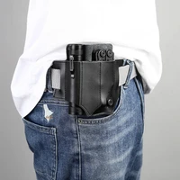 tactical leather multitool sheath edc tool pouch organizer flashlight knives key holder outdoor hunting storage belt waist bag