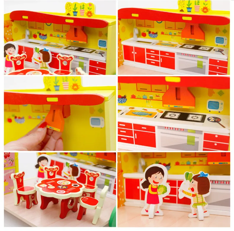 3D DIY Головоломка модель замка Мультфильм Дом сборка игрушка ребенок раннего