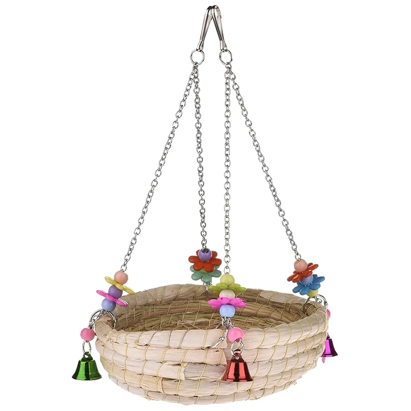 Плетеная соломенная кровать гнездо большая птица качели игрушка с