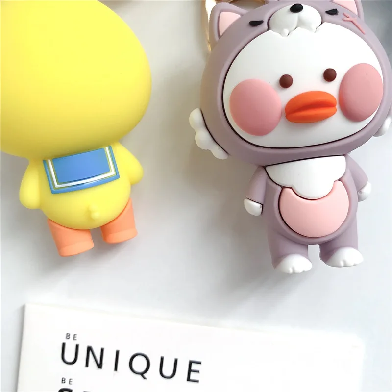 

Korean Cute Yellow Duck Keychain Female Girl Cartoon Doll Key Chain Bag Car Pendant Couple Keyrings Gifts Accessories