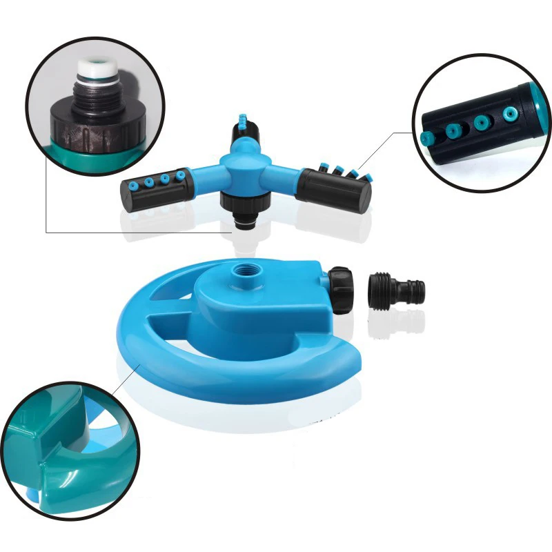 Садовые спринклеры автоматический полив травы газон 360 градусов 3 сопла круг