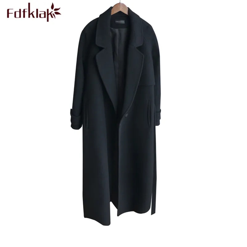 Новинка очень Толстая шерстяная куртка Женское зимнее пальто теплые шерстяные