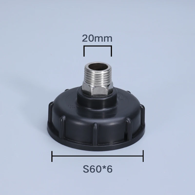 

Thicken IBC Tank Adapter S60*6 Coarse Thread to 20MM Fine Thread Valve Fitting Garden Irrigation Switch tool