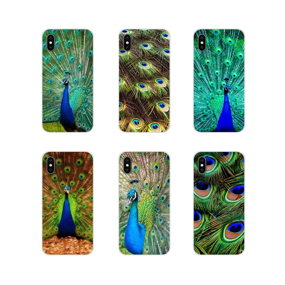 Аксессуары чехол для телефона с голубыми зелеными перьями павлина Samsung A10 A30 A40 A50