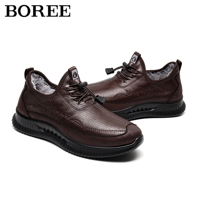 Новые мужские ботинки зимняя теплая Повседневная обувь прогулочные ботильоны