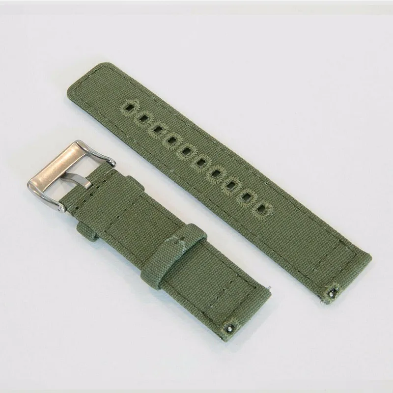 

New Fashion Premium Canvas Simple Watch Strap Men's Women's Wristband 18mm 22mm 24mm Casual Birthday Gifts