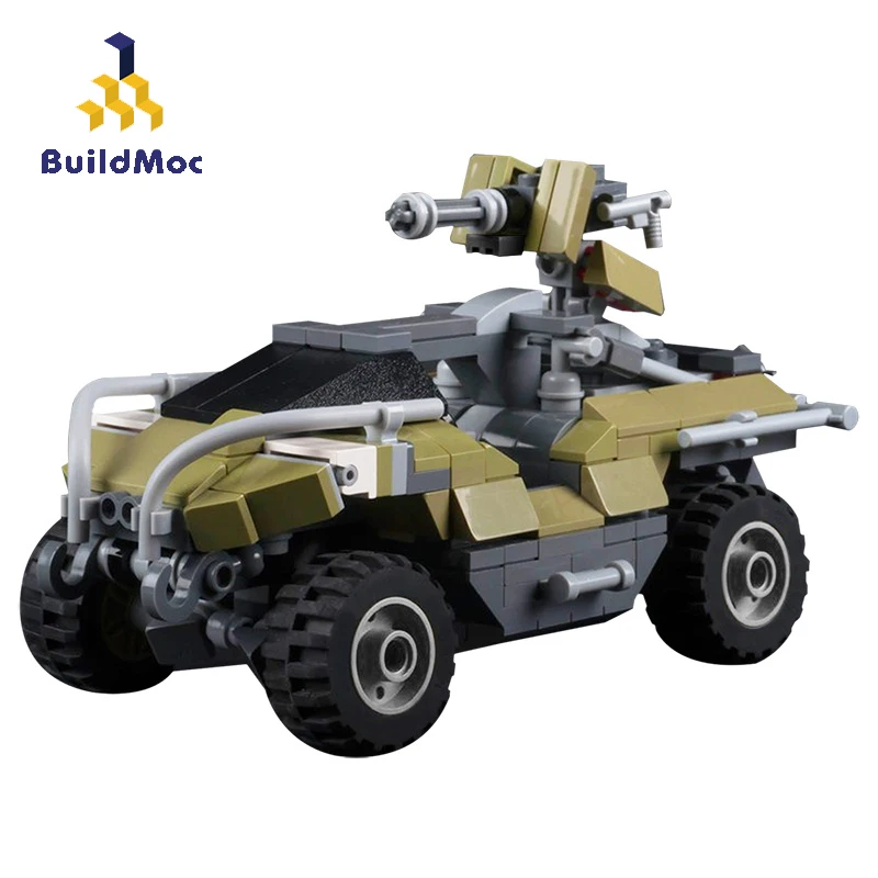 

BuildMoc Military Tank Halo Light Truck Movie Building Blocks MOC WW2 Battle Tank Model Game Model Bricks Toys For Children Gift