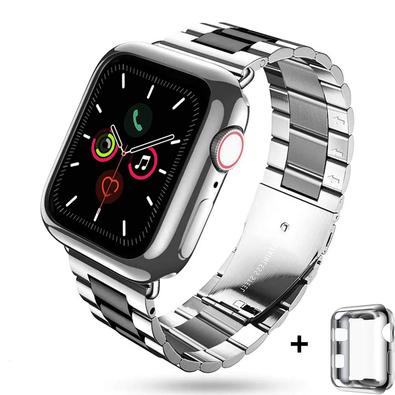 Чехол и ремешок для apple watch band 44 мм 40 металлический браслет iwatch 42 38 5/4/3/2/1 мм|Ремешки