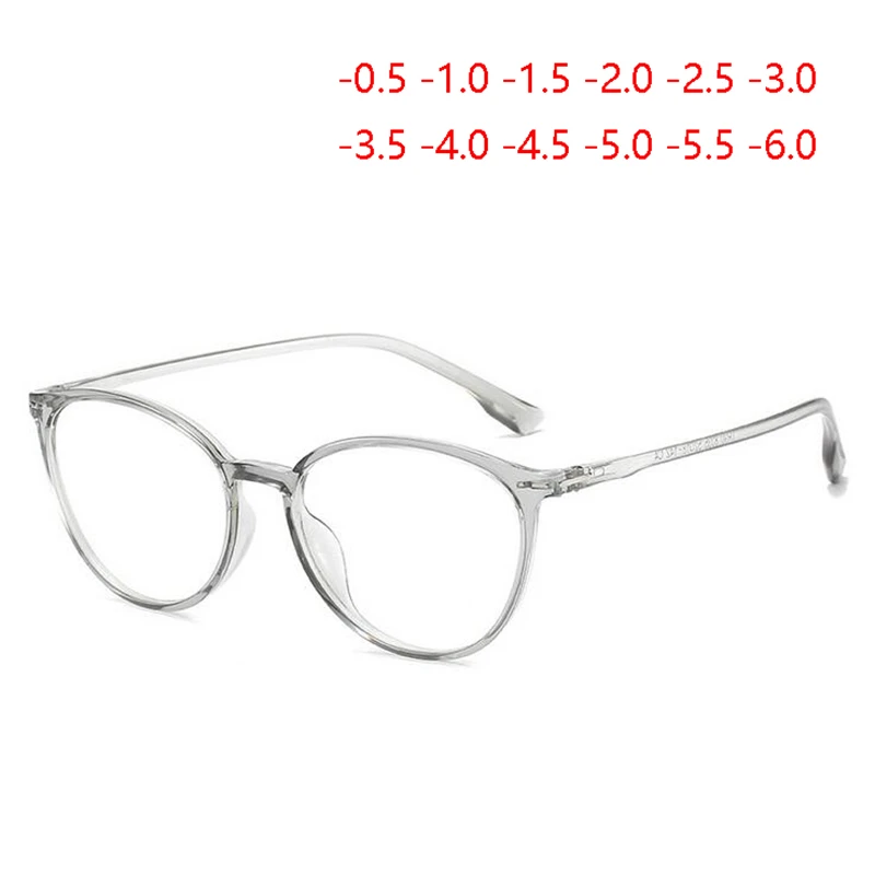 Овальные очки для близорукости TR90 мужчин и женщин студенческие с диоптриями 0 5 1