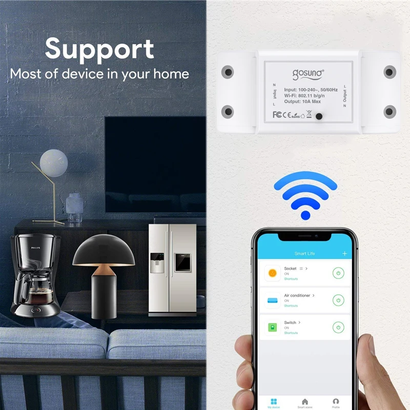

Умный выключатель Gosund с поддержкой Wi-Fi и таймером