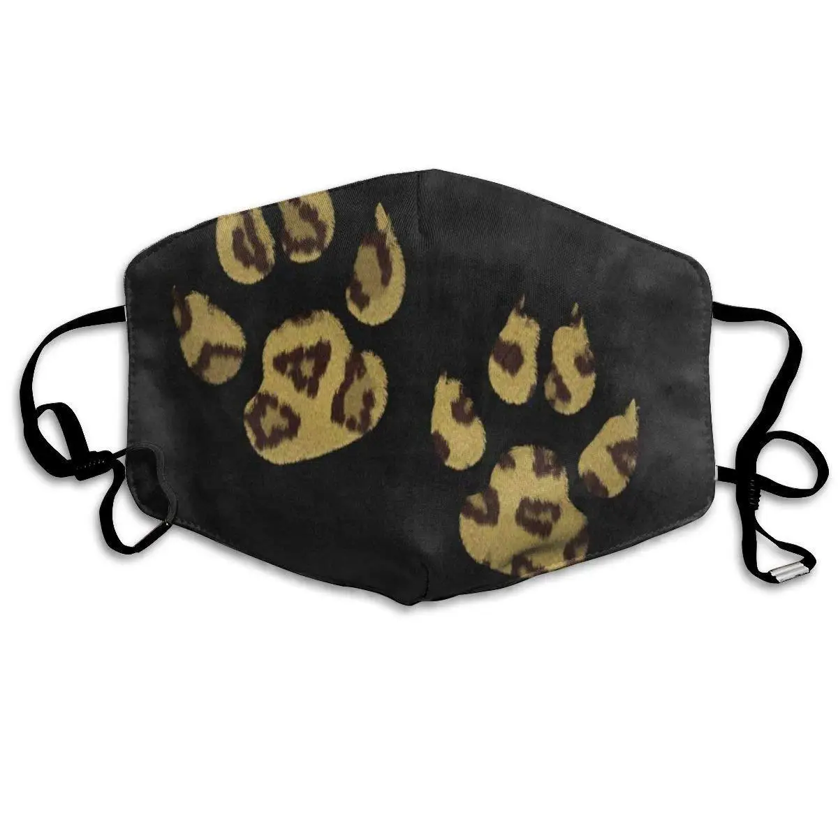 

Fashion Leopard Paws Printed Mouth Covering Washable Reusable Fabric Face Mask with Filter