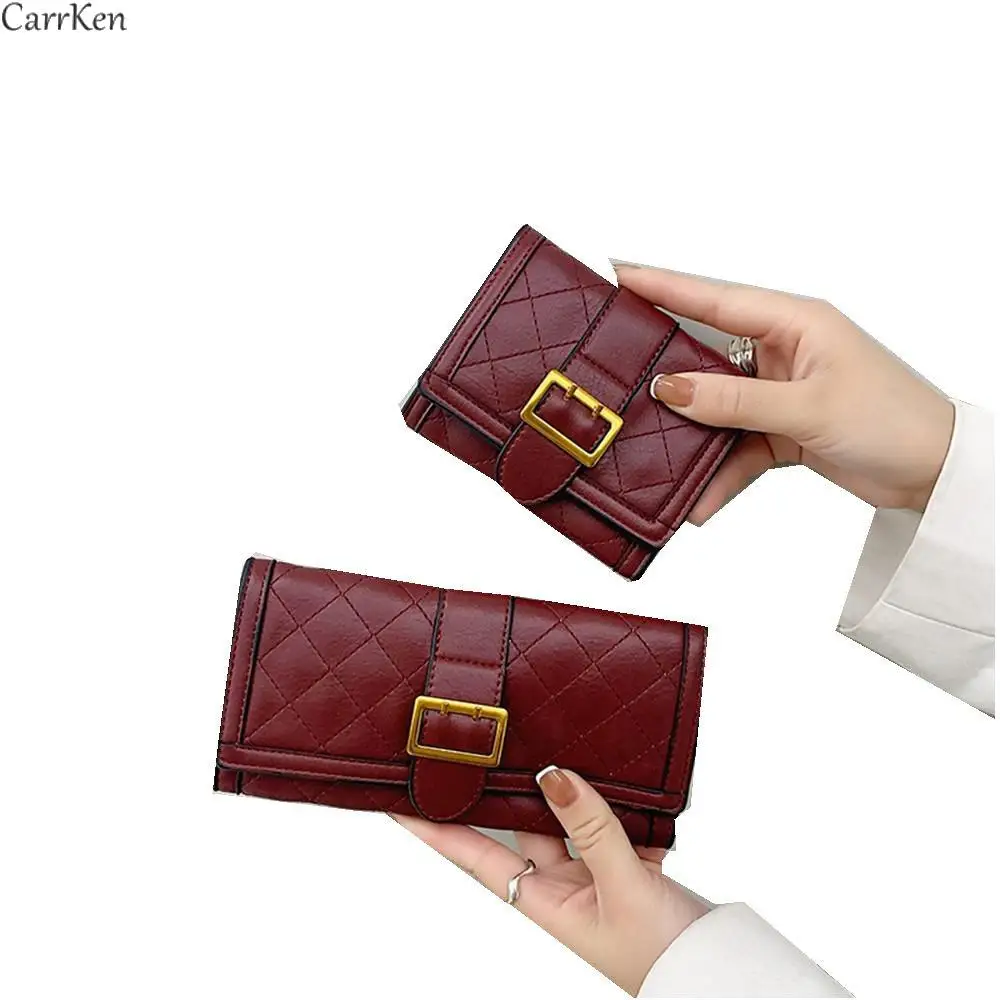 

Women's Wallet Designer Plaid Simple Long Bifold Wallets Monedero Mujer Personality Fashion Ladies Handbag Coin Purse Phone Bag