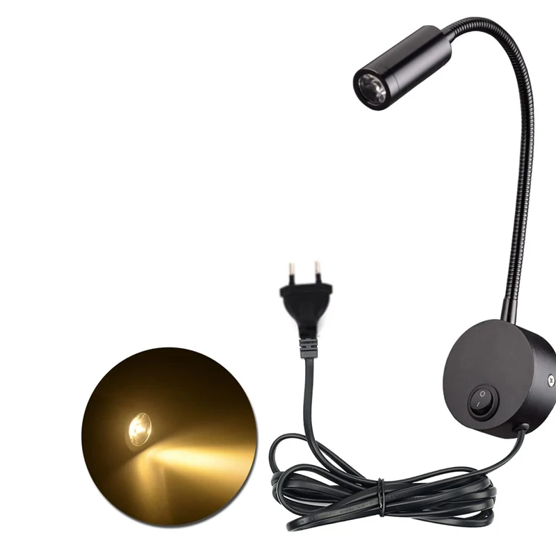 Светодиодный настенный светильник с гибким шлангом 1 Вт 3 для дома гостиницы