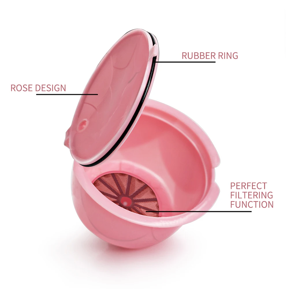 

6Pcs/Set Plastic Reusable Refillable Coffee Filter Capsule Cup for Dolce Gusto Reusable Filter Cup Coffeeware