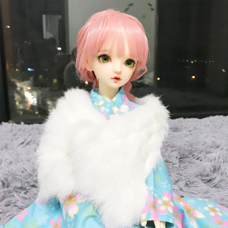 BJD Одежда bjd кукла шаль пушистый белый цвет для 1/6 1/4 1/3 bjd кукла аксессуары для кукольной одежды неправильной формы