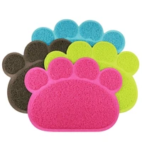 pet cat dog paw pattern sand mat cat nest toilet non slip foot pad pvc material easy to clean easy to dry hand wash and reuse