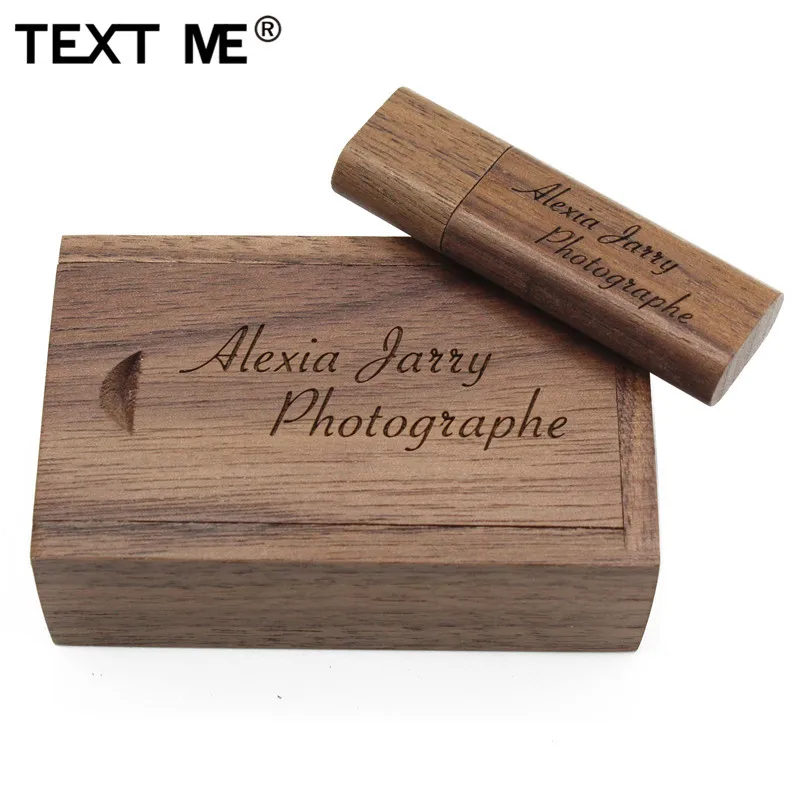 Флэш накопитель TEXT ME (заказ 5 шт. с бесплатным логотипом) кленовый деревянный 64 Гб