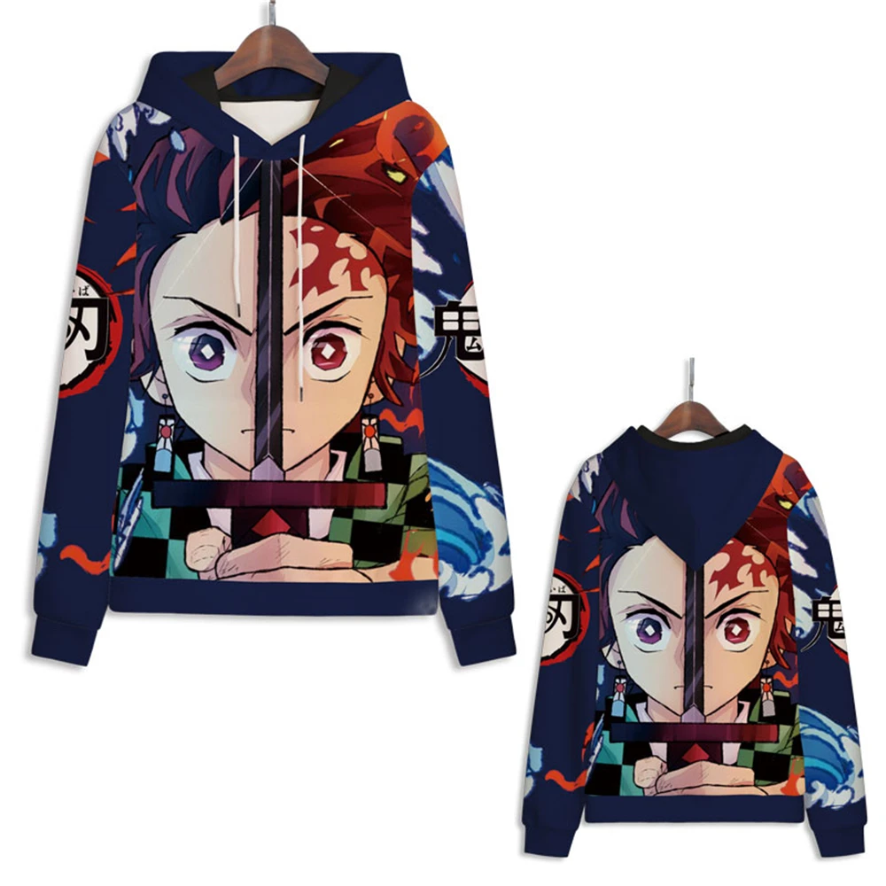 

Толстовка женская с капюшоном, свитшот на молнии с 3D принтом аниме, рассекающий демонов, уличная одежда для девочек, повседневная куртка в с...
