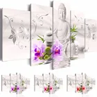 Картина с изображением белого камня, орхидеи, Будды, Hd принты, современное модное настенное искусство, домашний декор для гостиной