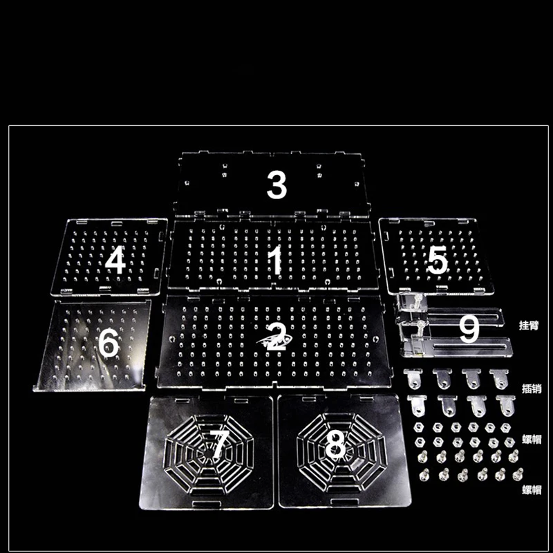 Акриловая изоляционная коробка из перспекса для разведения жареных прозрачные