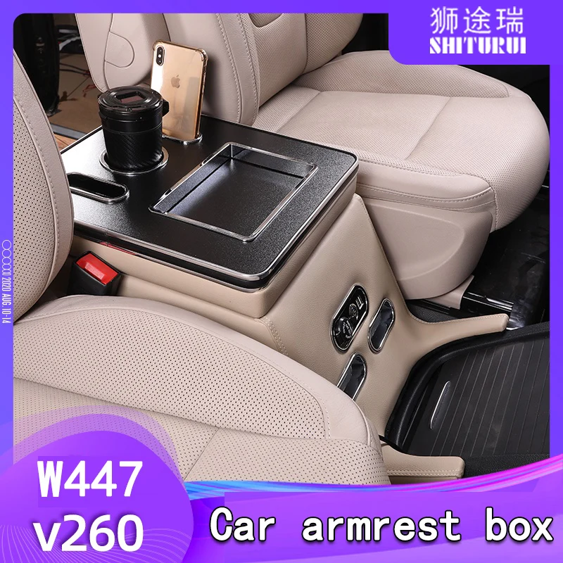 Для Mercedes Benz V Class V220 V260 V250 W447 подлокотник коробка для хранения сзади перила