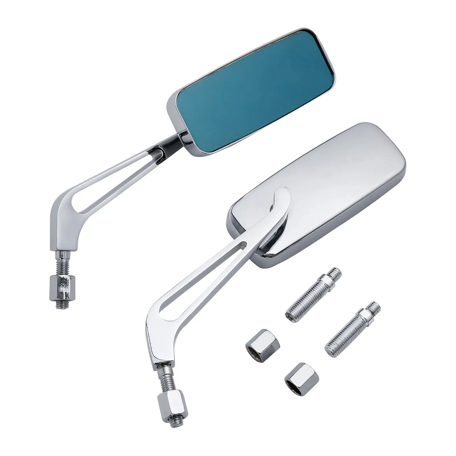 

Motorcycle Rear View Side Mirrors 8MM&10MM For Harley Honda Kawasaki Suzuki chrome/black