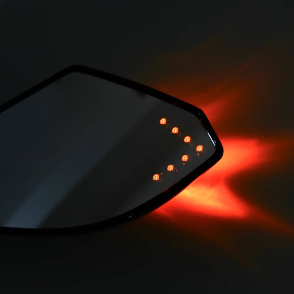 Мотоциклетное универсальное зеркало заднего вида с поворотниками встроенными