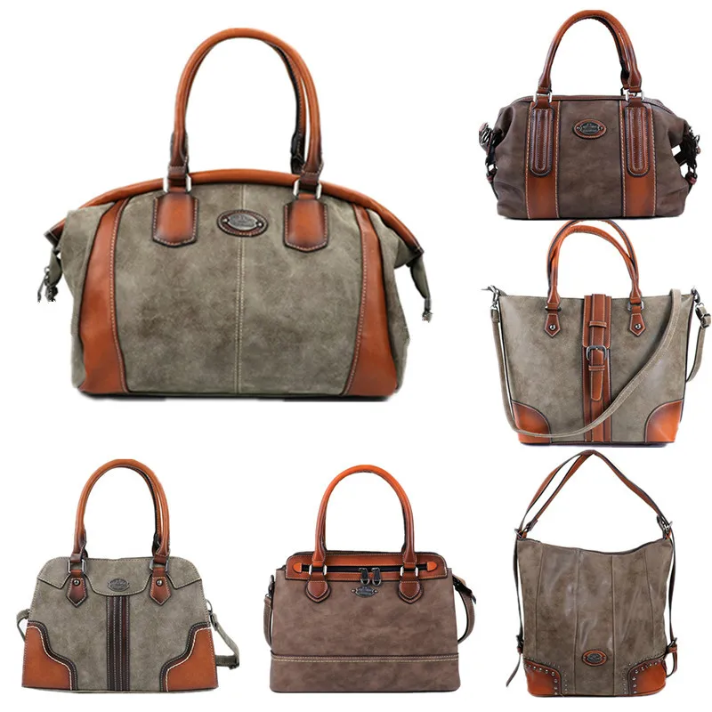 2020 женские кожаные сумки высшего качества винтажная вместительная сумка на